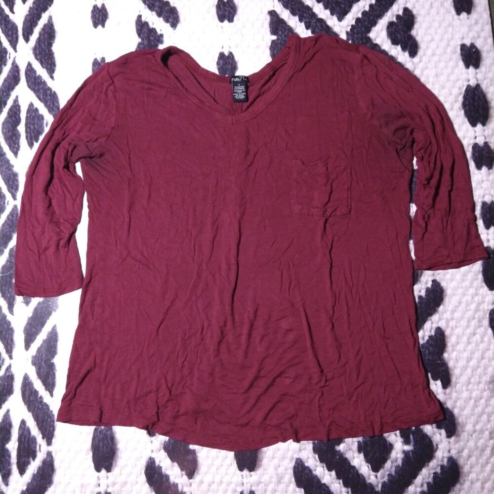 *LAST CHANCE* Rue 21 Burgundy Top
